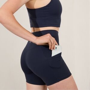 Athleta Salutation 5" Bike Shorts Navy